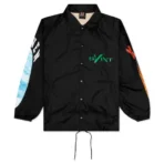 Black Saint Michael X Vlone Skull Coach Jacket