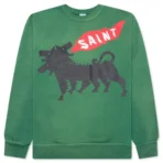 Green Saint Michael Cerberus Crewneck