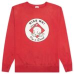 Red Saint Michael Kiss Me Crew Sweater