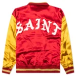 Red Saint Michael Varsity Jacket