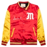 Red Saint Michael Varsity Jacket