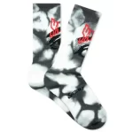 Tie-Dye Black Saint Michael Eyes Socks