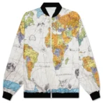 White Saint Michael X Dr. Woo World Map Jacket