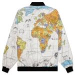 White Saint Michael X Dr. Woo World Map Jacket - Back