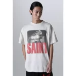 White Saint Michael x Freedom SAINT T-shirt View