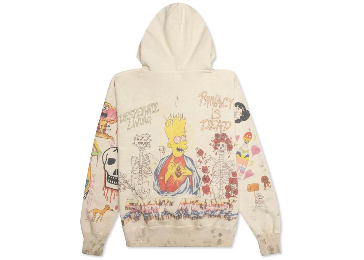 Saint Michael Graffiti Hoodie Back