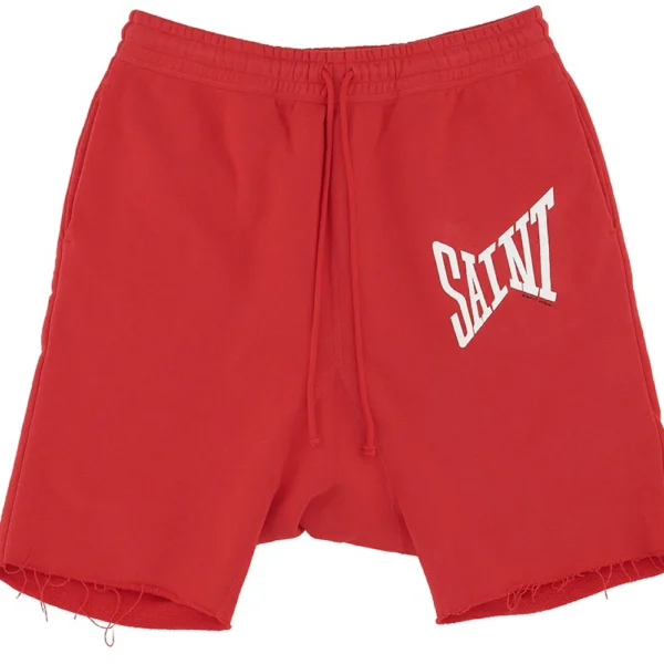 Red Saint Michael Logo Sweatshort