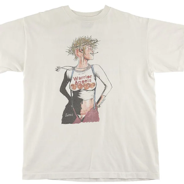 White Saint Michael Punk Girl T-shirt