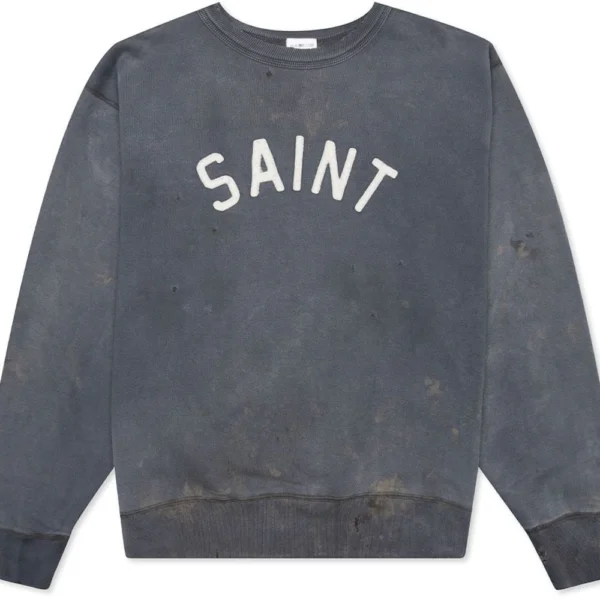 Gray/Blue Saint Michael Saint Crewneck Sweatshirt