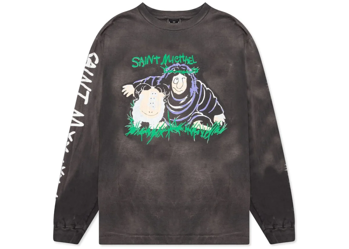 Black Saint Michael Sheep Gorilla L/S T-shirt