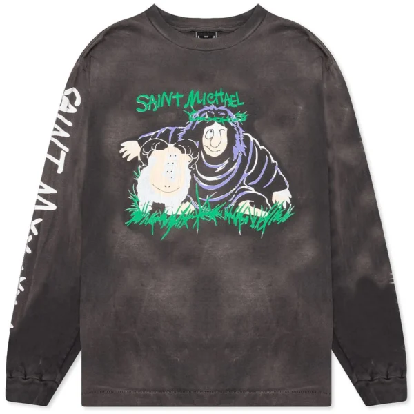 Black Saint Michael Sheep Gorilla L/S T-shirt