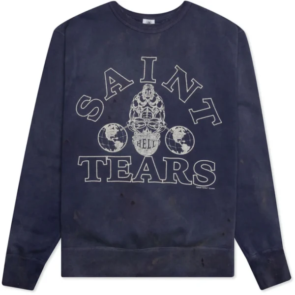 Navy Saint Michael x Denim Tears Crewneck Sweatshirt