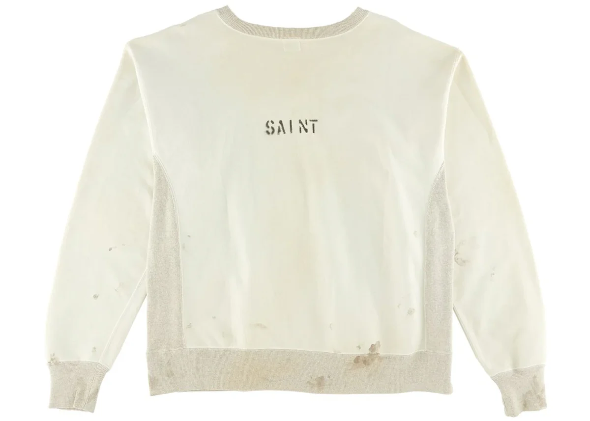 White Saint Mxxxxxx College Sweatshirt Back