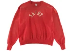 Red Saint Mxxxxxx Faith Crewneck Sweatshirt