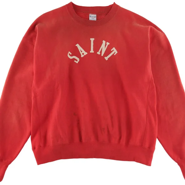 Red Saint Mxxxxxx Faith Crewneck Sweatshirt