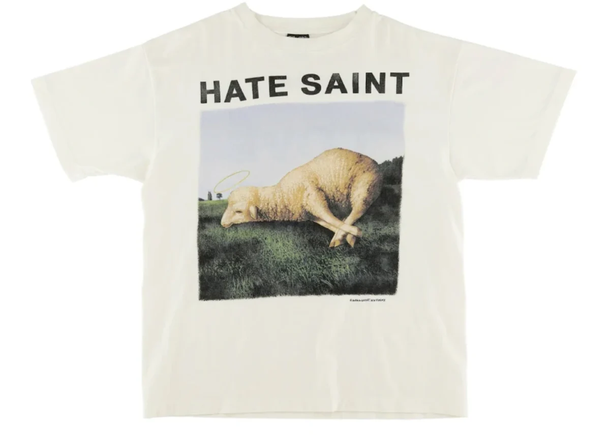 White Saint Mxxxxx Hate Sheep Tee