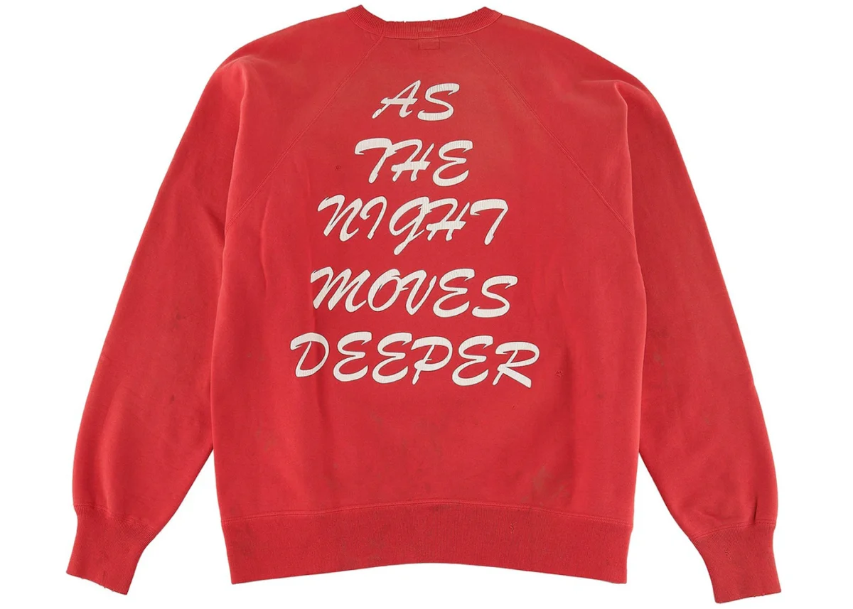 Red Saint Mxxxxxx Kiss Me Sweatshirt Back