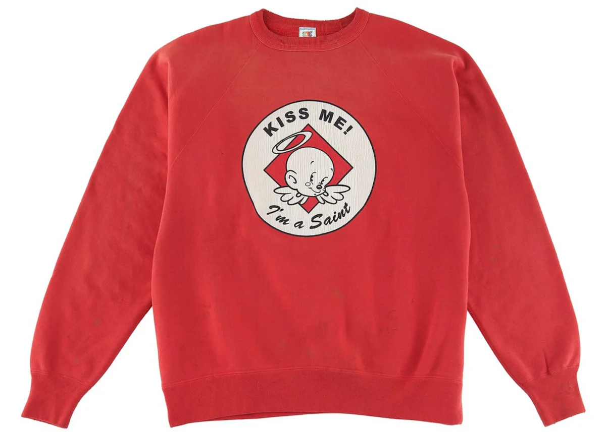 Red Saint Mxxxxxx Kiss Me Sweatshirt