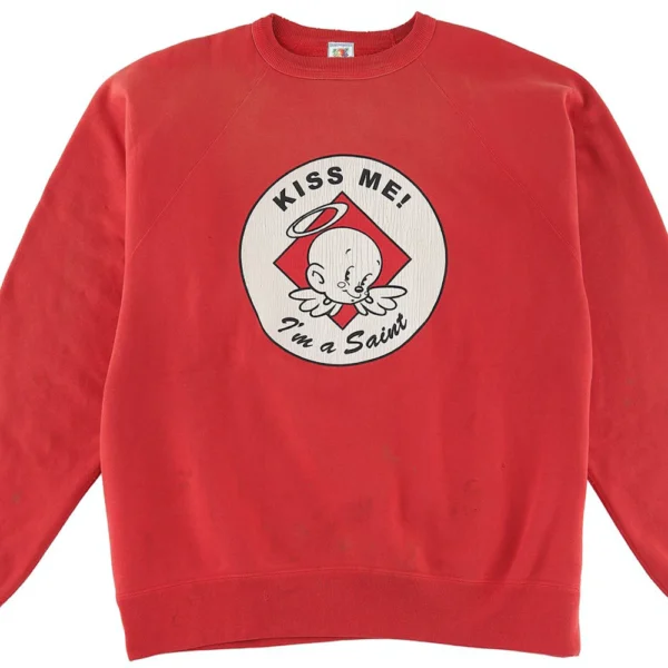 Red Saint Mxxxxxx Kiss Me Sweatshirt