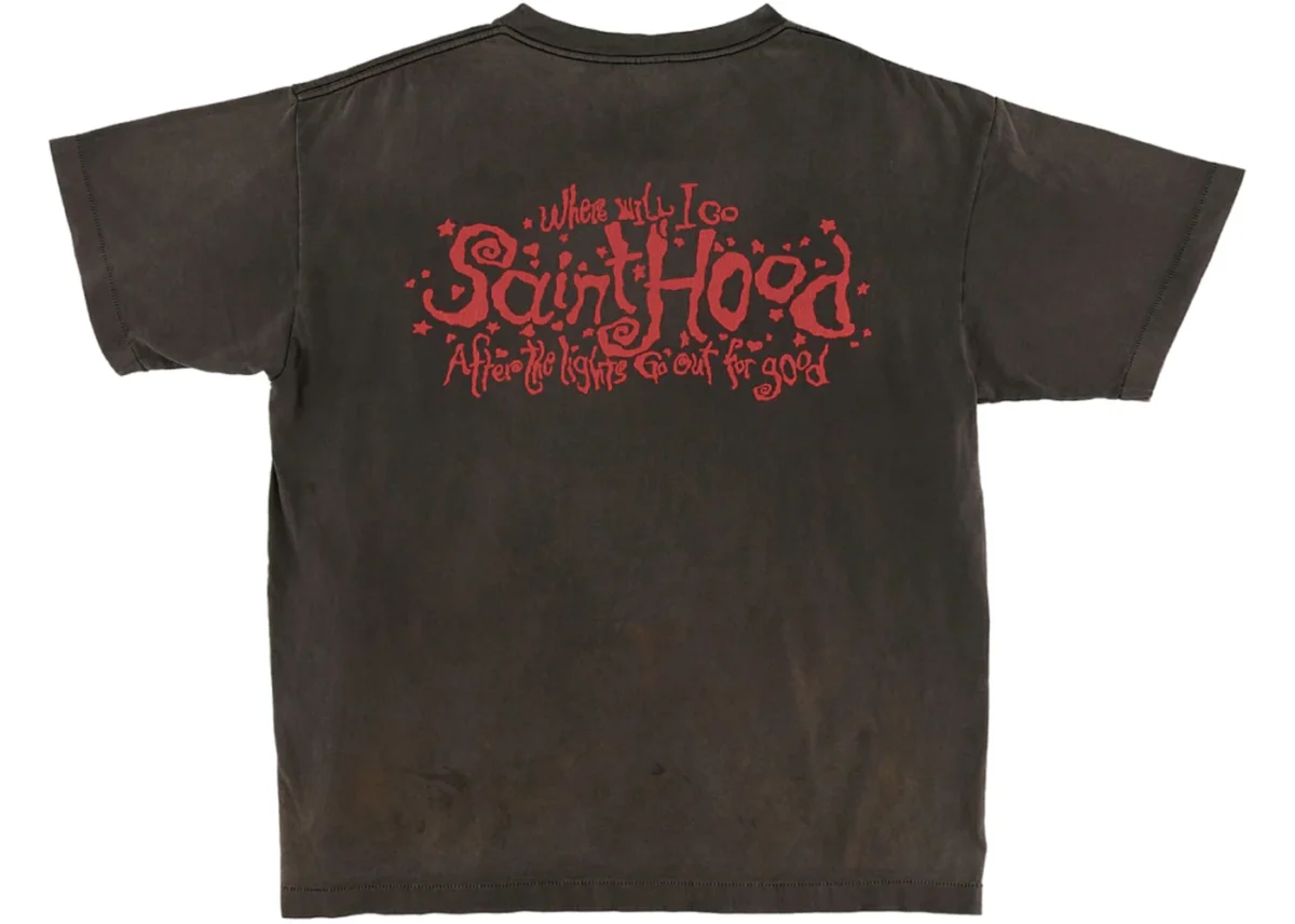 saint mxxxxxx love saint hood t shirt vintage black 1