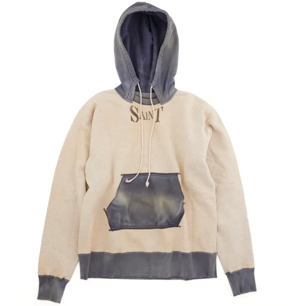 Grey/Navy Saint Mxxxxxx Stencil Hoodie