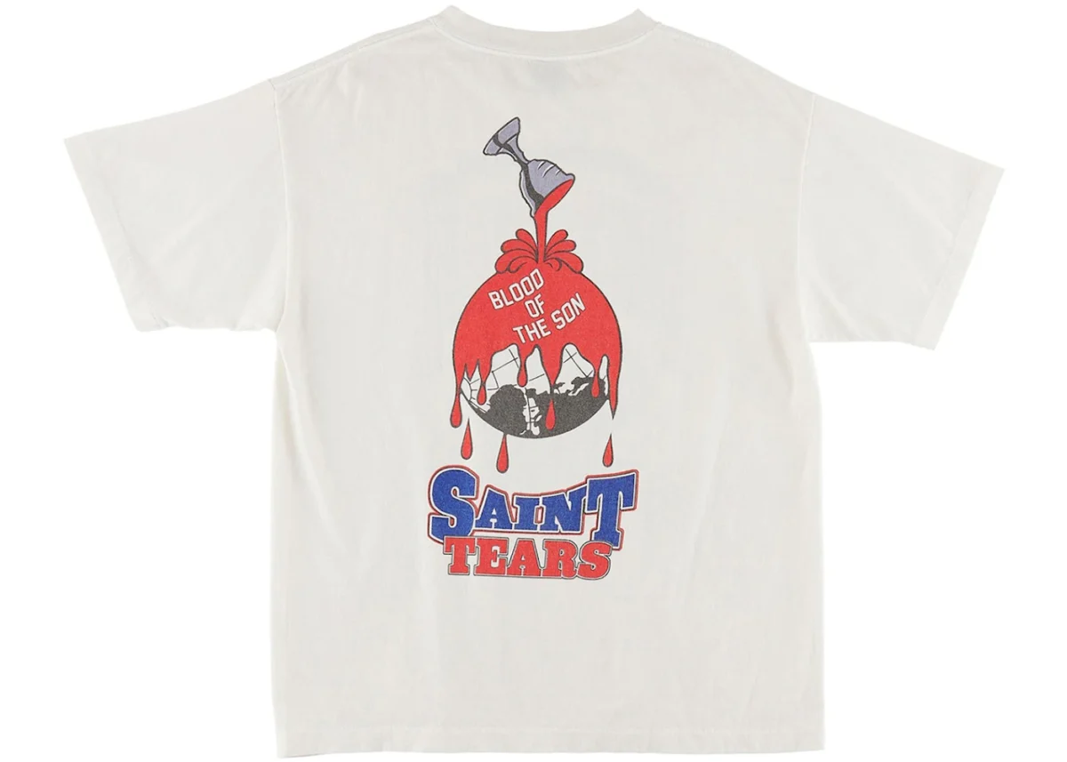 saint mxxxxxx x denim tears holy grail t shirt vintage white 1