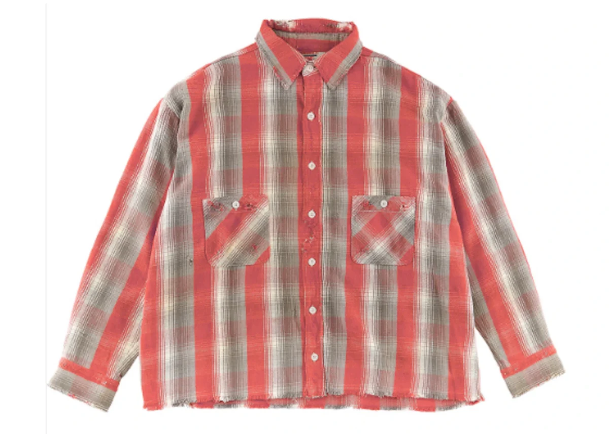 Red Saint Mxxxxxx x Shermer Academy Flannel Shirt