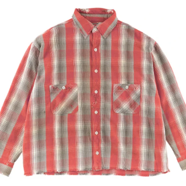 Red Saint Mxxxxxx x Shermer Academy Flannel Shirt