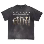 Black Saint Michael God T-shirt