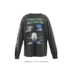 Black GHOST IN THE SHELL x SAINT Mxxxxxx Ilya Kuvshinov Long Sleeve T-shirt Back