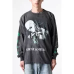 Black GHOST IN THE SHELL x SAINT Mxxxxxx Long Sleeve T-shirt View