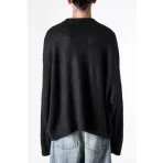 Black SAINT Mxxxxxx Mohair Crewneck Sweater Back