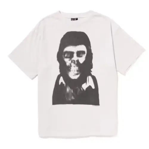 Vintage White BAPE x Saint Mxxxxxx Skull Tee