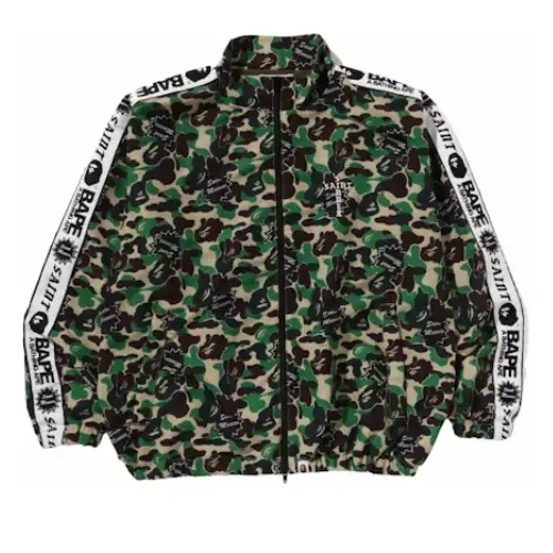 Green BAPE x Saint Mxxxxxx ABC Camo Track Jacket