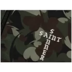 Olive BAPE x Saint Mxxxxxx Heart Camo Track Jacket - Logo