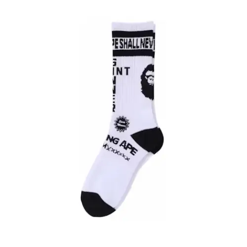 White BAPE x Saint Mxxxxxx Socks