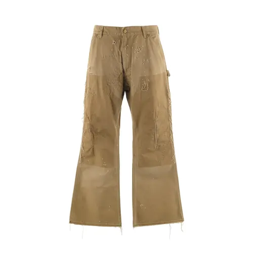 Beige Saint Mxxxxxx Double Knee Duck Pants